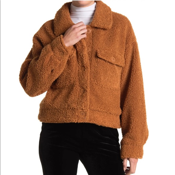 Sanctuary Faux Shearling Crop Trucker Jacket - Picture 1 of 3